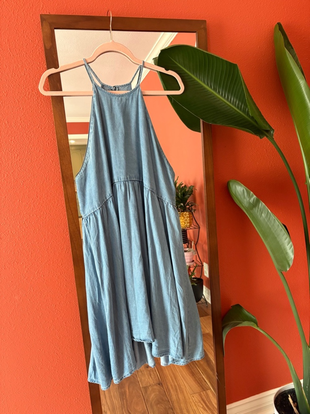Kimchi Blue Light Blue Denim Mini Dress Urban Outfitters size Large